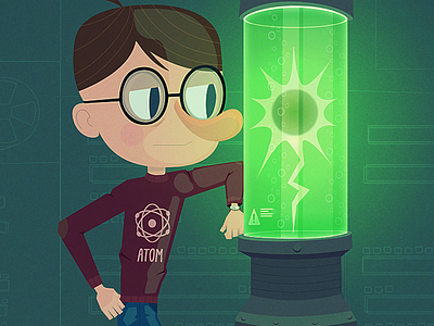 Close up, Science guy fusion core illustration marcus melin science guy
