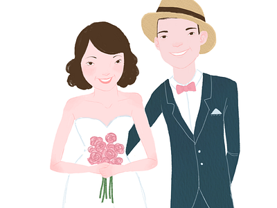 Wedding digital illustration