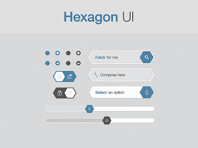 Hexagon UI | Preview box button free freebie giveaway hexagon hexagonal interface ui