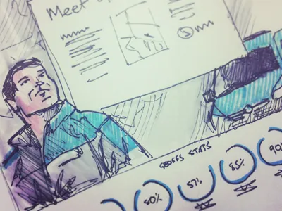 Quick sketch illustration scamp sketch statistics stats van