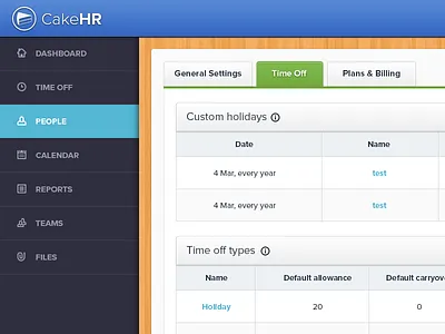 HR App Interface app cake cake hr colourful dashboard hr interface psd table