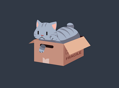 Fake 3D Box | Cat Design Animation | Illustration Art 2d animation 2d motion design animation cat design animation design fake 3d animation fake 3d box fake 3d effect faux 3d animation graphic design illustration motion graphics svg animation