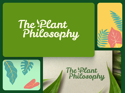 Plant Philosophy Logo Design Concept brand design brand identity branding business creative graphic design green leaf lettermark logo mark minimal logo mockup nature philosophy plant symbol tree type typography