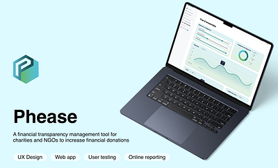 Phease banking categorization dashboard design system figma graphics ngos real project reporting startup statistics typography ui ux webapp