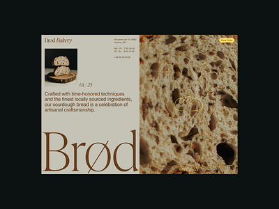 Brød Bakery: Editorial 01/25 bakery editorial home page minimalistic online store order shope