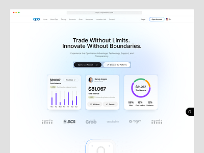 Finance Landing page Design - Broker broker chart crypto crypto landing exchange finance landing landing page money web web design