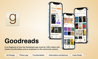 Goodreads Case Study app case study figma goodreads high fidelity ios ui ux wireframe