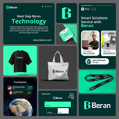 Beran Logo Guidelines, B logo, Tech logo 3d animation b logo beran brand branding buy logo designer graphic design illustration logo logo maker motion graphics social media post tech logo techonology typography ui