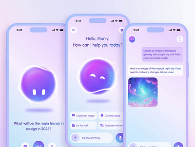 Ello AI Assistant ai character app design