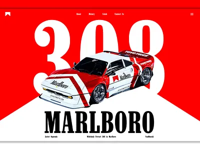 Widebody Ferrari 308 in Marlboro Website marlboro ui ux web