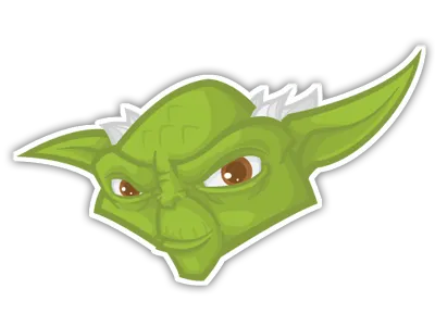 Make stickers you must... illustratie illustration star wars star wars illustrations starwars sticker vector yoda