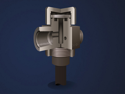 Thermo Steam Trap illustration technical