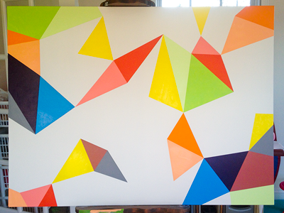 Painting in progress acrylic made by hand no pixels painting