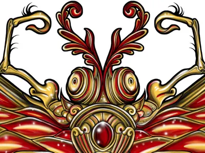 Ornate Wasp digital insect ornate print wasp wings