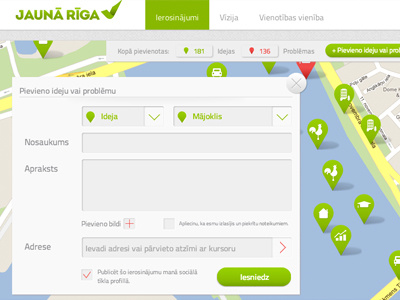 Jauna Riga form icon menu pin riga