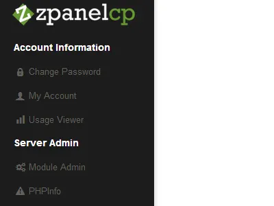 Control Panel Menu control panel menu