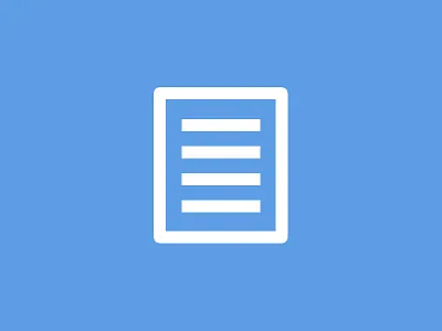 Doc Icon blue clean doc document icon simple text ui