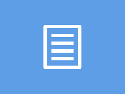 Doc Icon blue clean doc document icon simple text ui