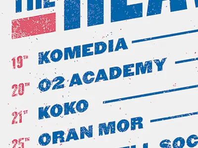 Gig poster design poster print screenprint texture typography