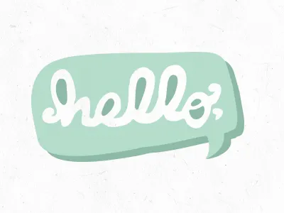 I'm sorry, Dribbble. hand lettering hello typography