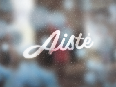 Aiste calligraphic mark project aiste art artist ballon blue branding calligraphic calligraphy corporate identity logo logo for artist logo mark tie tieatie typographic typography unique