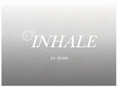 Inhale illustration typography