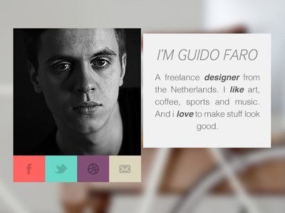 Profile contact media profile social ui