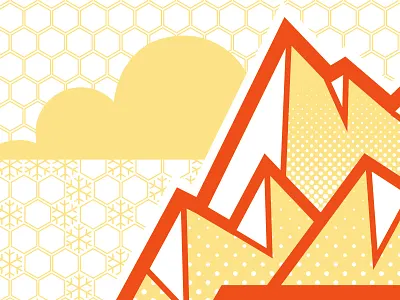 AIGA 100 Show Mountains 100show aiga illustration risermedia vector