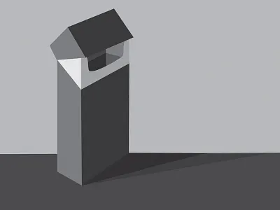 Caja / Box (work in progress) box caja cigarette fumar grayscale illustration minimalism monochrome rough sketchlexico smoking