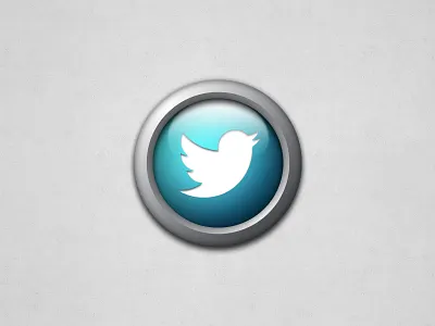 Round Twitter Icon @2x glossy icon retina round social twitter