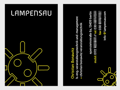 business card: lampensau business card card vcard