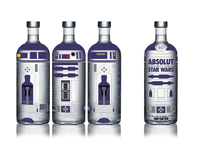Absolut Star Wars bottle packaging vodka