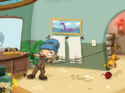 There's a Sabre-Tooth Kitty! childrens dinosaur picture book