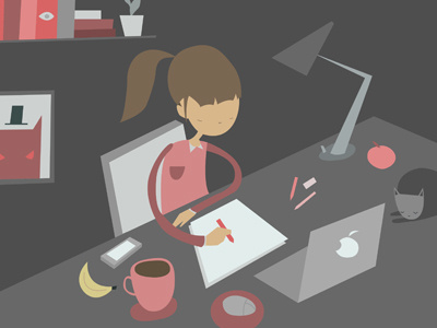 Self portrait illustration illustrator