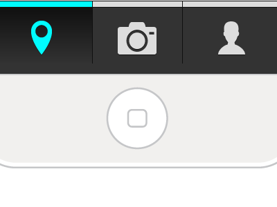 Tabbar app camera iphone map profile tabbar