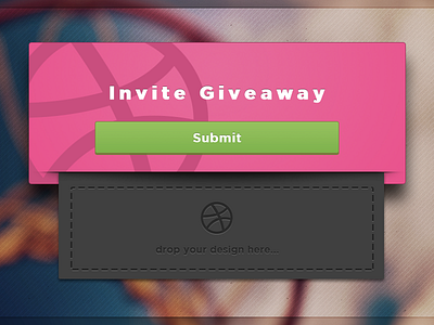 Dribbble Invite draft dribbble drilldown giveaway invite minimal submit ui