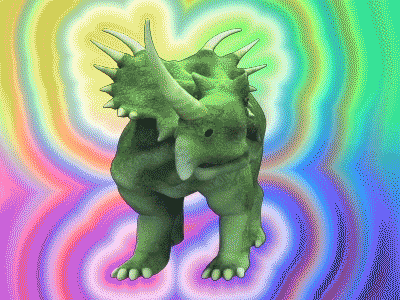 Triceratops. 3d dinosaur gif rave