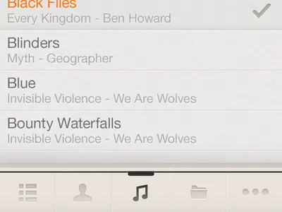 Pick Song in T3 Player 606 app clean dieter iphone minimalism music player rams t3 universal