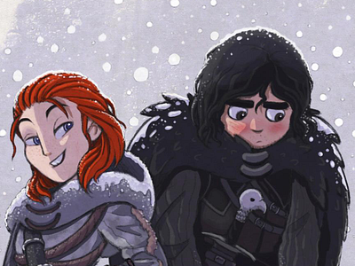 Ygritte & Jon Snow fanart game of thrones illustration ipad jon snow procreate ygritte