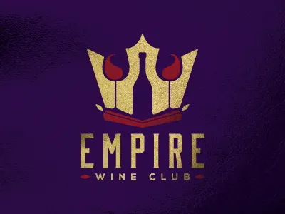 Empire Wine Club crown empire gold logo spirits wine wine glass