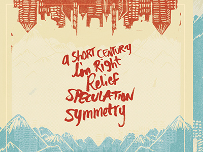 A Short Century album art lettering type
