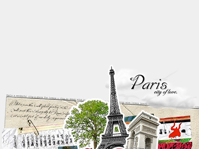 random collage: paris collage cut outs paris