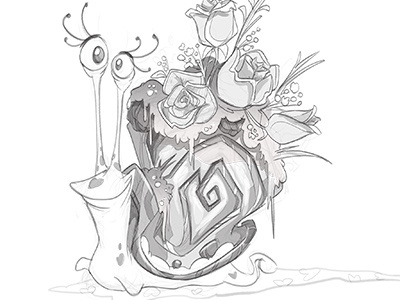 Snail Drib character design tiny monsters