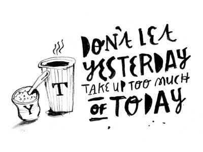 Yesterday hand typography illustration lettering typography