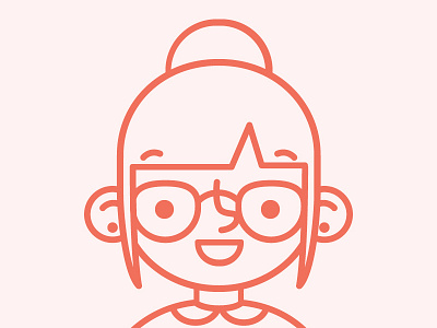 Hey! It's me! avatar character coral icon illustration pink vector