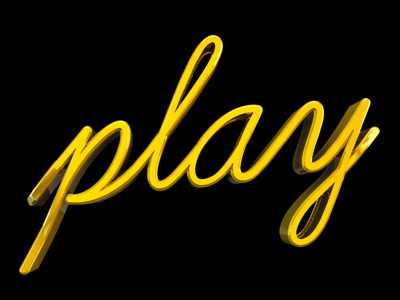 Play c4d extrusion gold type