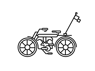 Motorcycle icon minimal motorcycle