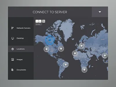 Connect To Server connect design interaction locations menu network server ui web world