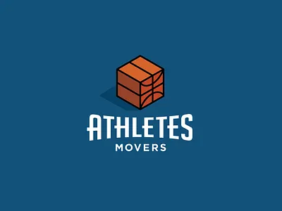 Athletes Movers 2 athletes basketball box fun identity logo logotype minimal modern movers simple sports