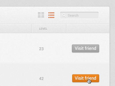 List of your friends friends list list ui design